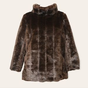 Banana Republic Faux Fur Pullover Jacket Size Small